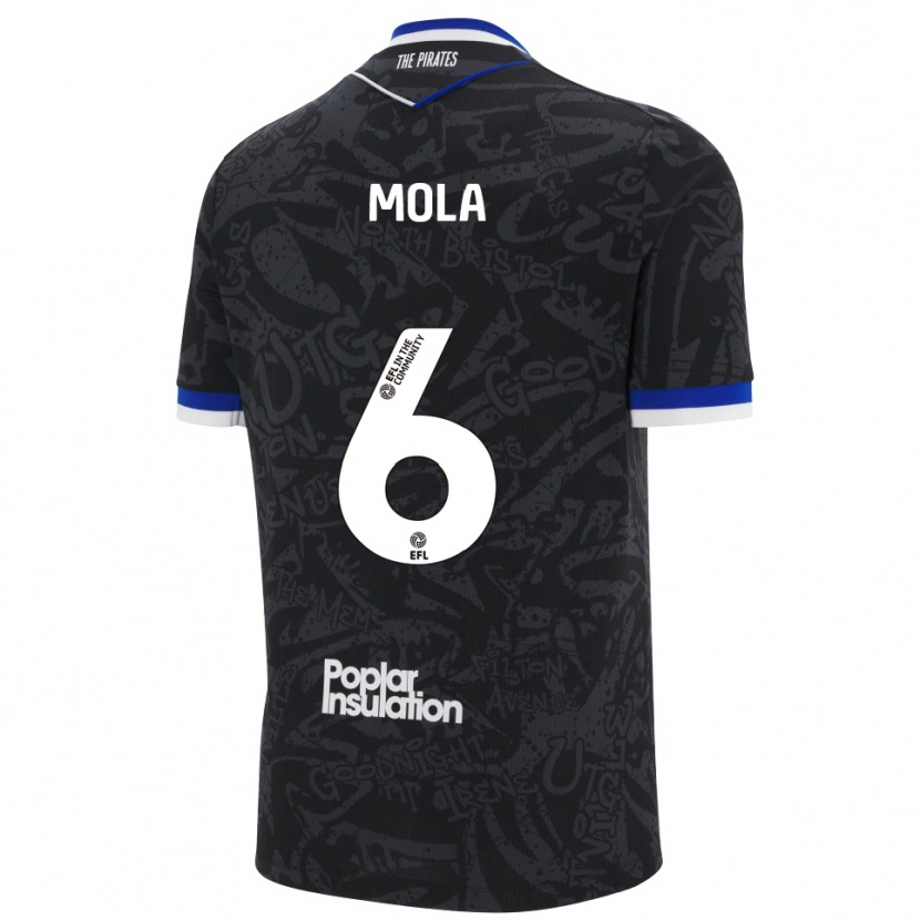 Danxen Homem Camisola Clinton Mola #6 Preto Branco Alternativa 2025/26 Camisa