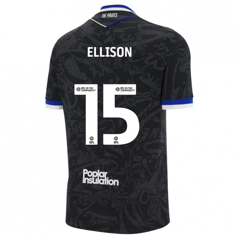 Danxen Homem Camisola Dan Ellison #15 Preto Branco Alternativa 2025/26 Camisa