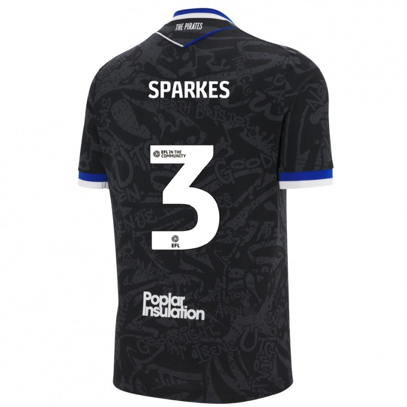 Danxen Homem Camisola Jack Sparkes #3 Preto Branco Alternativa 2025/26 Camisa