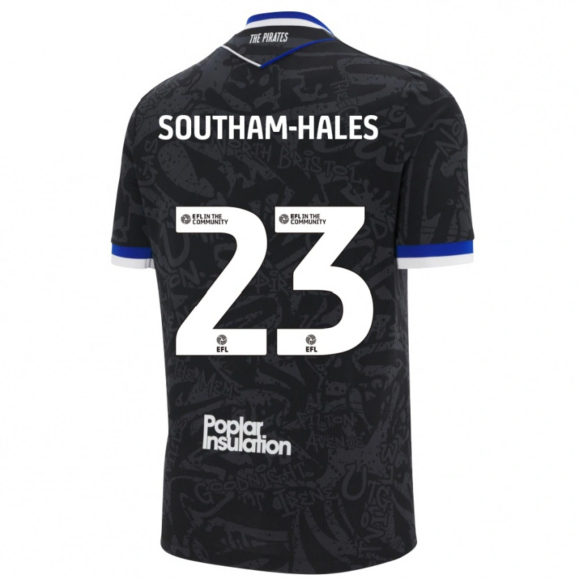 Danxen Homem Camisola Macauley Southam-Hales #23 Preto Branco Alternativa 2025/26 Camisa