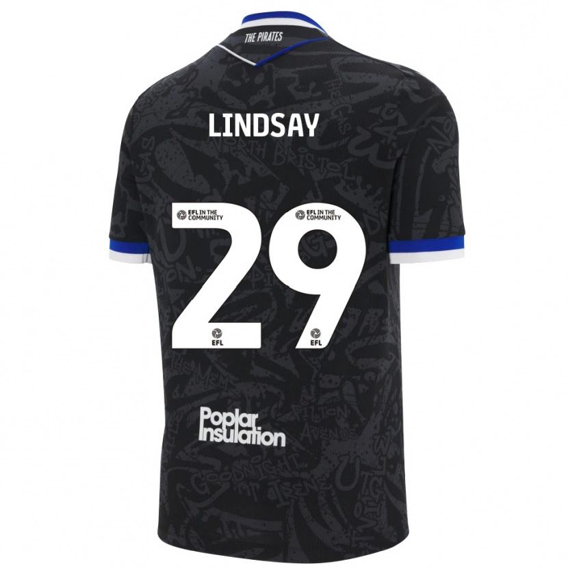 Danxen Homem Camisola Jamie Lindsay #29 Preto Branco Alternativa 2025/26 Camisa