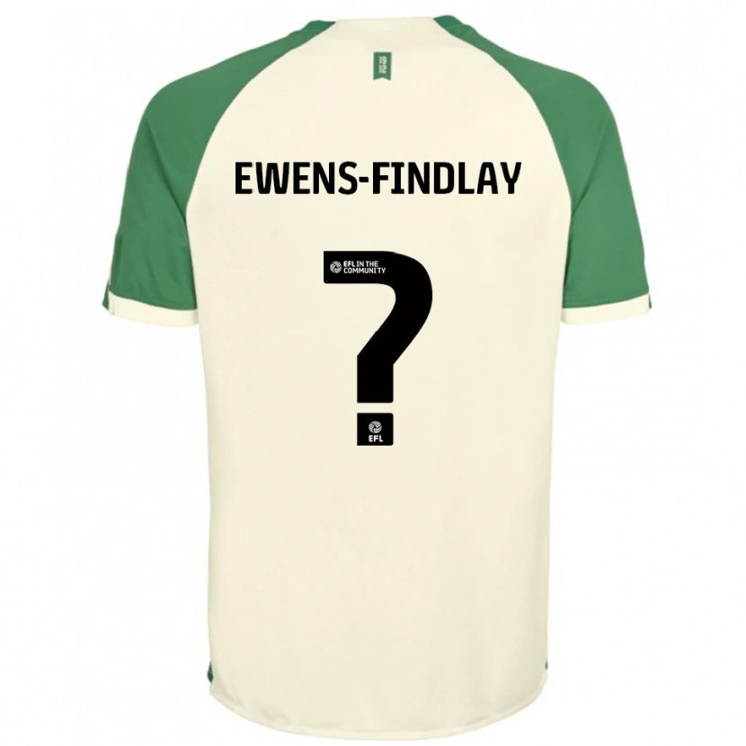 Danxen Homem Camisola Ty Ewens-Findlay #0 Branco Sujo Verde Alternativa 2025/26 Camisa
