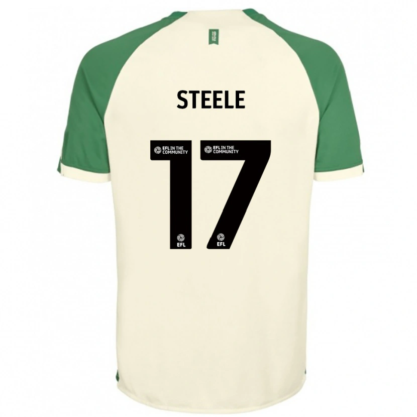 Danxen Homem Camisola Fran Steele #17 Branco Sujo Verde Alternativa 2025/26 Camisa