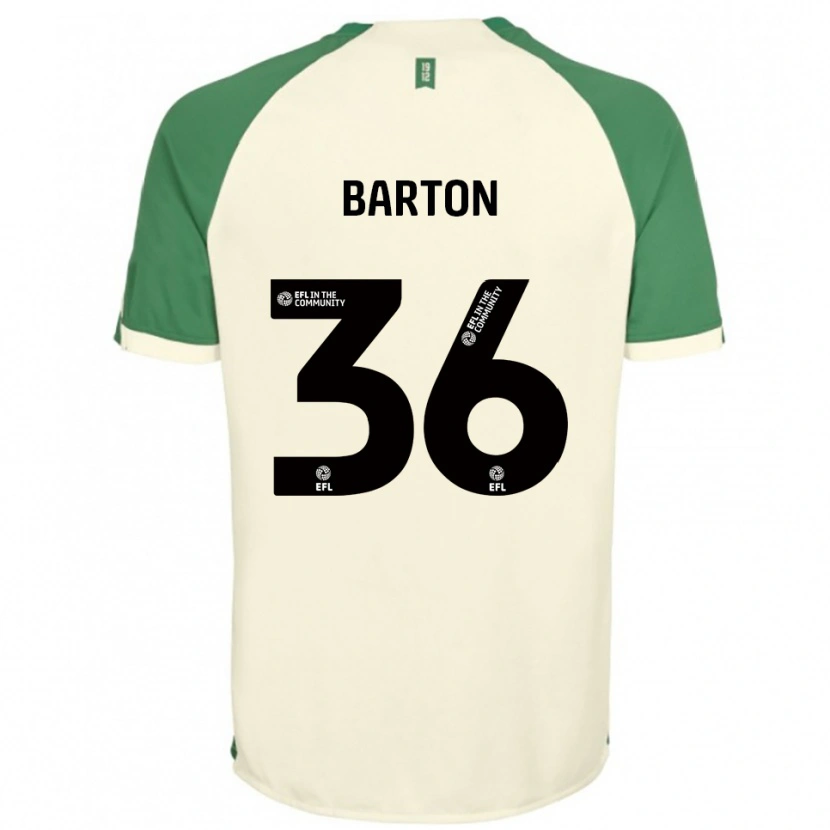 Danxen Homem Camisola Dan Barton #36 Branco Sujo Verde Alternativa 2025/26 Camisa
