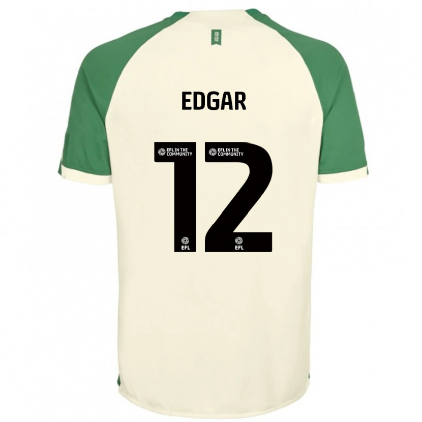 Danxen Homem Camisola Sammy Edgar #12 Branco Sujo Verde Alternativa 2025/26 Camisa
