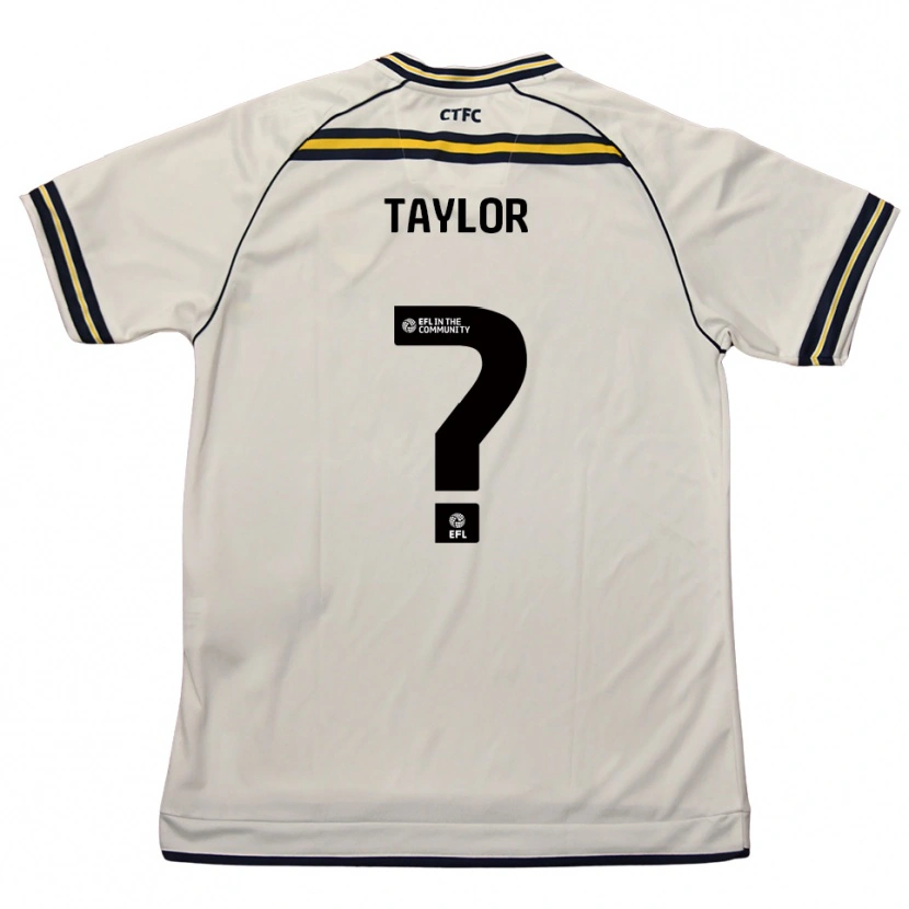 Danxen Homem Camisola Alfie Taylor #0 Branco Azul Marinho Alternativa 2025/26 Camisa