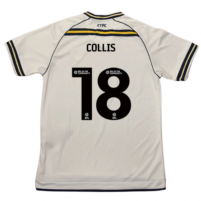 Danxen Homem Camisola Maisy Collis #18 Branco Azul Marinho Alternativa 2025/26 Camisa