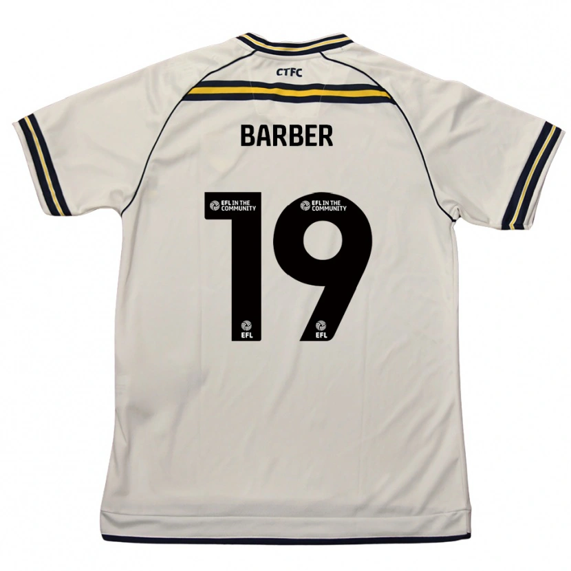 Danxen Homem Camisola Mark Barber #19 Branco Azul Marinho Alternativa 2025/26 Camisa