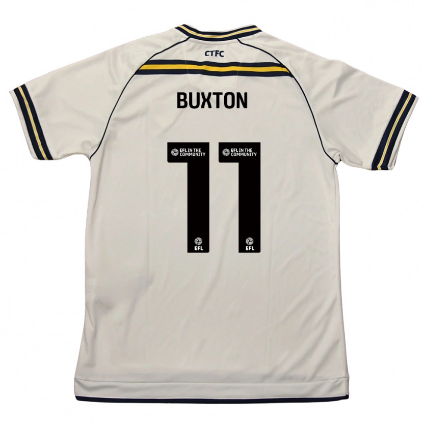 Danxen Homem Camisola Charlotte Buxton #11 Branco Azul Marinho Alternativa 2025/26 Camisa