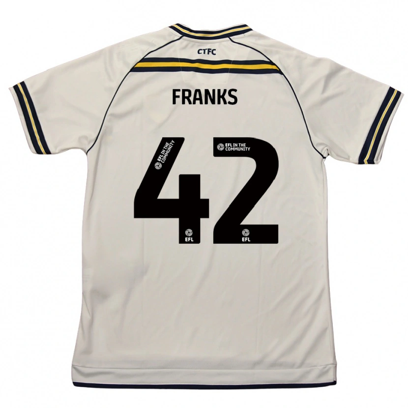 Danxen Homem Camisola Jude Franks #42 Branco Azul Marinho Alternativa 2025/26 Camisa