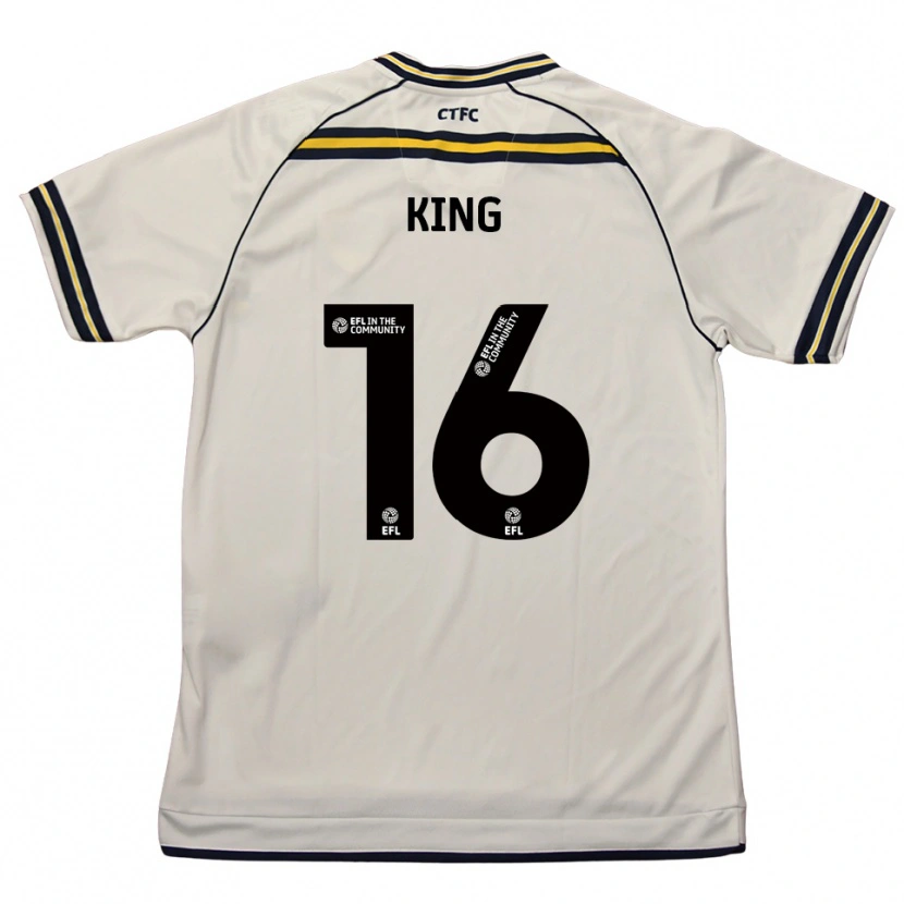 Danxen Homem Camisola Fred King #16 Branco Azul Marinho Alternativa 2025/26 Camisa