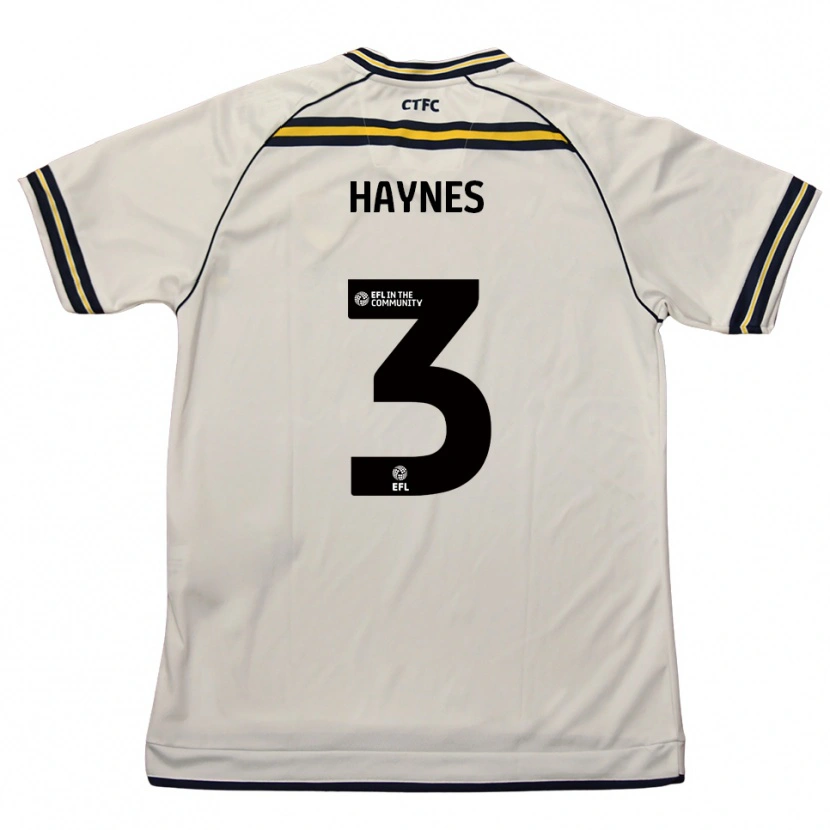Danxen Homem Camisola Ryan Haynes #3 Branco Azul Marinho Alternativa 2025/26 Camisa