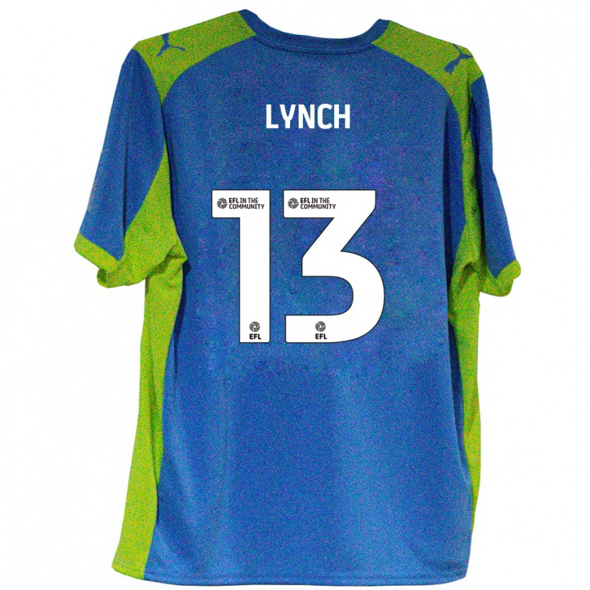 Danxen Homem Camisola Jay Lynch #13 Azul Celeste Amarelo Alternativa 2025/26 Camisa