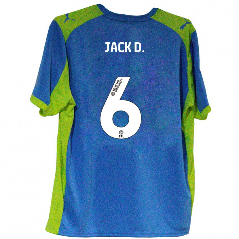 Danxen Homem Camisola Jack Doherty #6 Azul Celeste Amarelo Alternativa 2025/26 Camisa