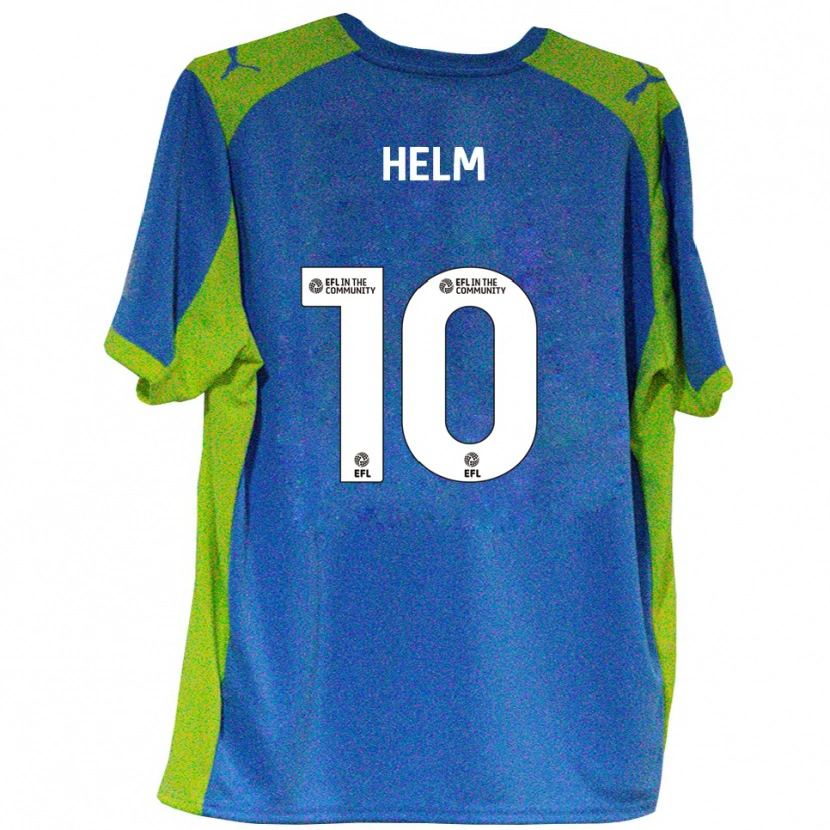 Danxen Homem Camisola Mark Helm #10 Azul Celeste Amarelo Alternativa 2025/26 Camisa