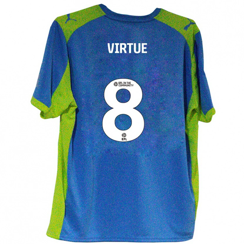 Danxen Homem Camisola Matty Virtue #8 Azul Celeste Amarelo Alternativa 2025/26 Camisa