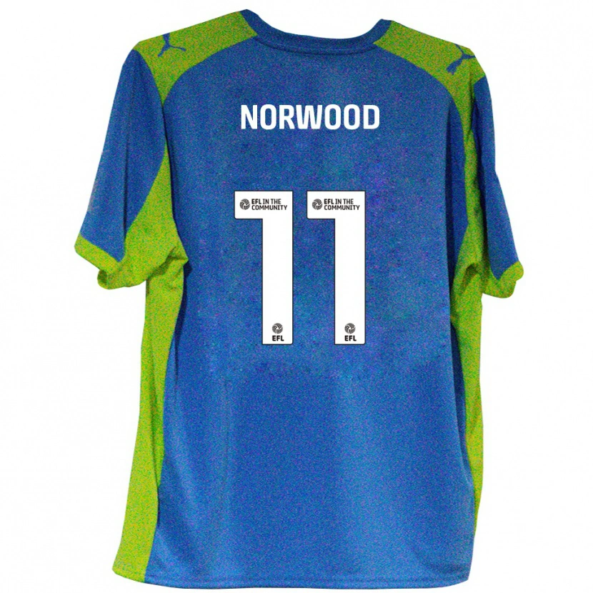 Danxen Homem Camisola James Norwood #11 Azul Celeste Amarelo Alternativa 2025/26 Camisa