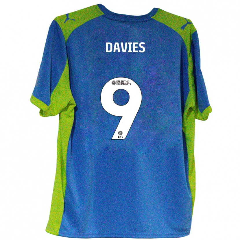 Danxen Homem Camisola Will Davies #9 Azul Celeste Amarelo Alternativa 2025/26 Camisa