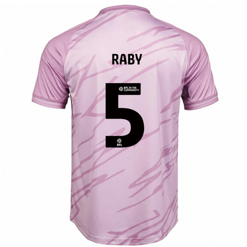 Danxen Homem Camisola Alice Raby #5 Rosa Preto Alternativa 2025/26 Camisa