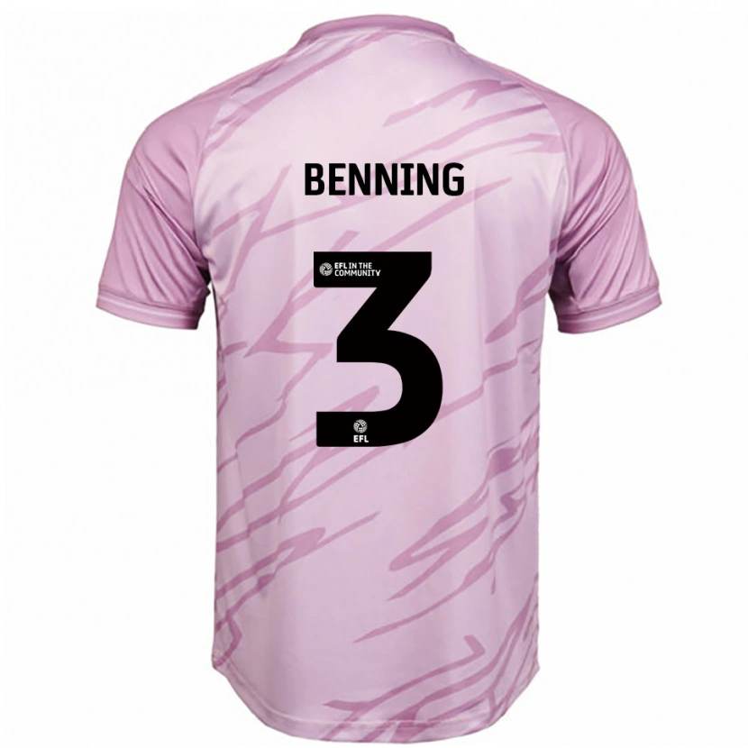 Danxen Homem Camisola Mal Benning #3 Rosa Preto Alternativa 2025/26 Camisa