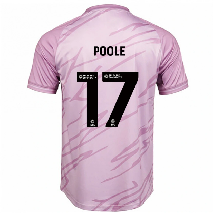 Danxen Homem Camisola Mia Poole #17 Rosa Preto Alternativa 2025/26 Camisa