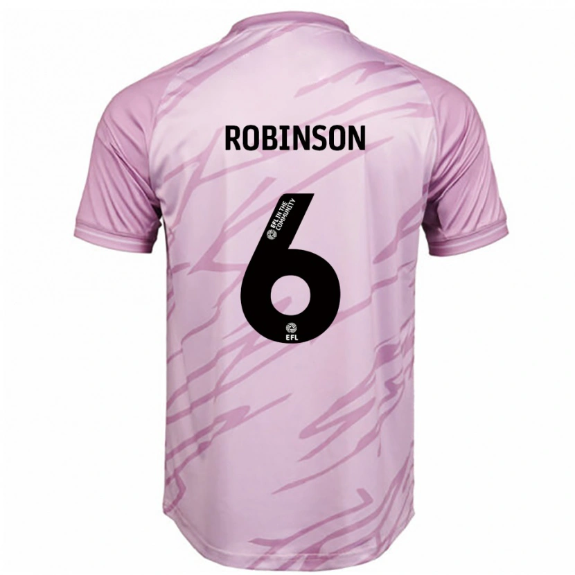 Danxen Homem Camisola Alicia Robinson #6 Rosa Preto Alternativa 2025/26 Camisa