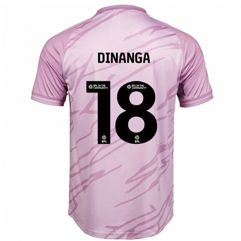 Danxen Homem Camisola Ricardo Dinanga #18 Rosa Preto Alternativa 2025/26 Camisa