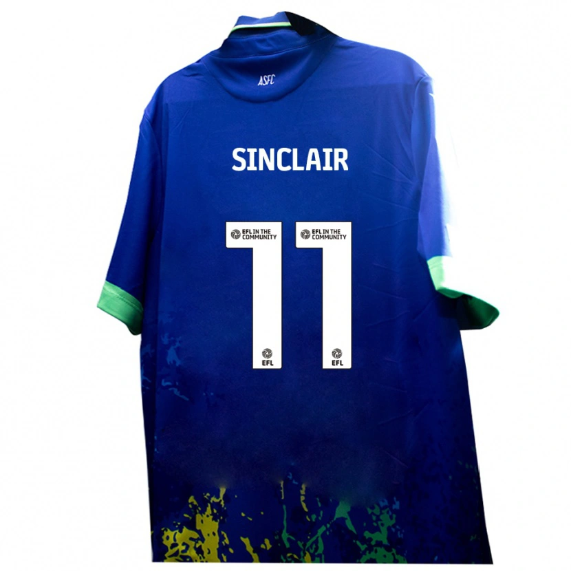Danxen Homem Camisola Isaac Sinclair #11 Azul Amarelo Alternativa 2025/26 Camisa
