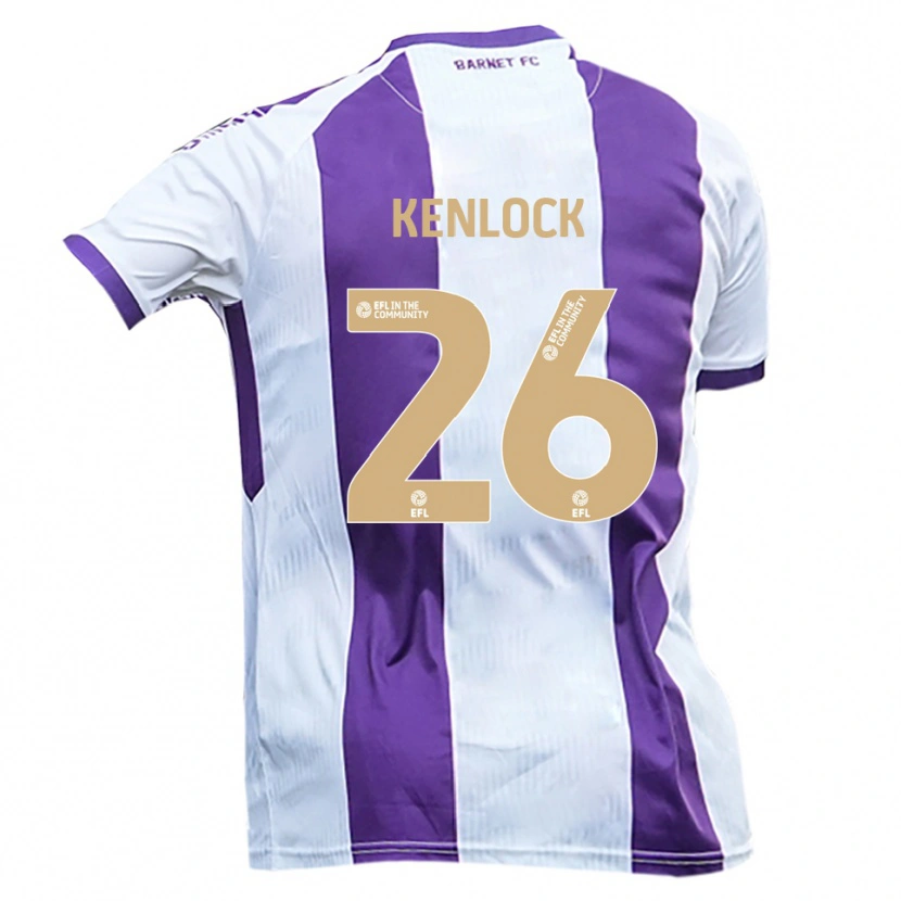 Danxen Homem Camisola Myles Kenlock #26 Branco Roxo Alternativa 2025/26 Camisa