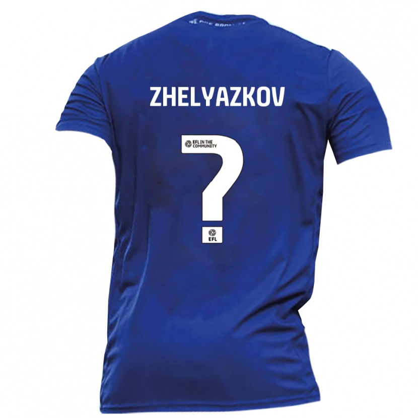 Danxen Homem Camisola Zhechko Zhelyazkov #0 Azul Branco Alternativa 2025/26 Camisa