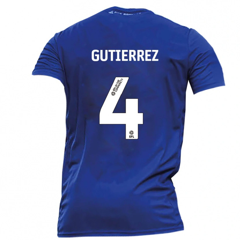 Danxen Homem Camisola William Gutierrez #4 Azul Branco Alternativa 2025/26 Camisa