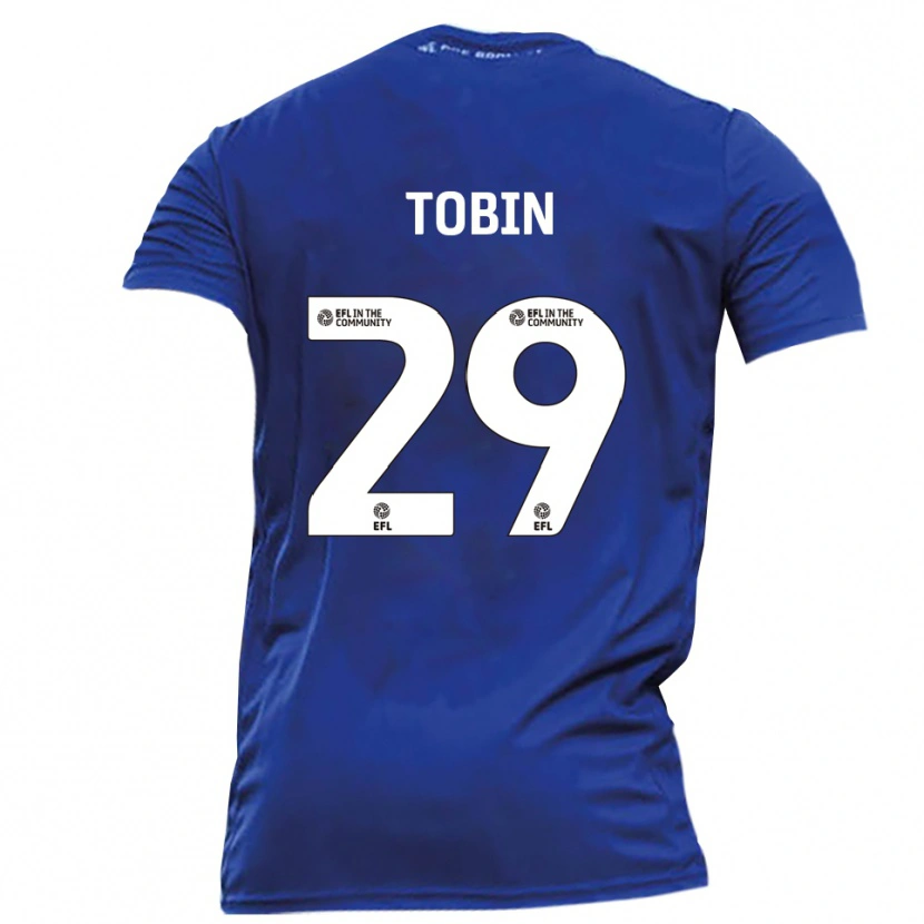 Danxen Homem Camisola Josh Tobin #29 Azul Branco Alternativa 2025/26 Camisa