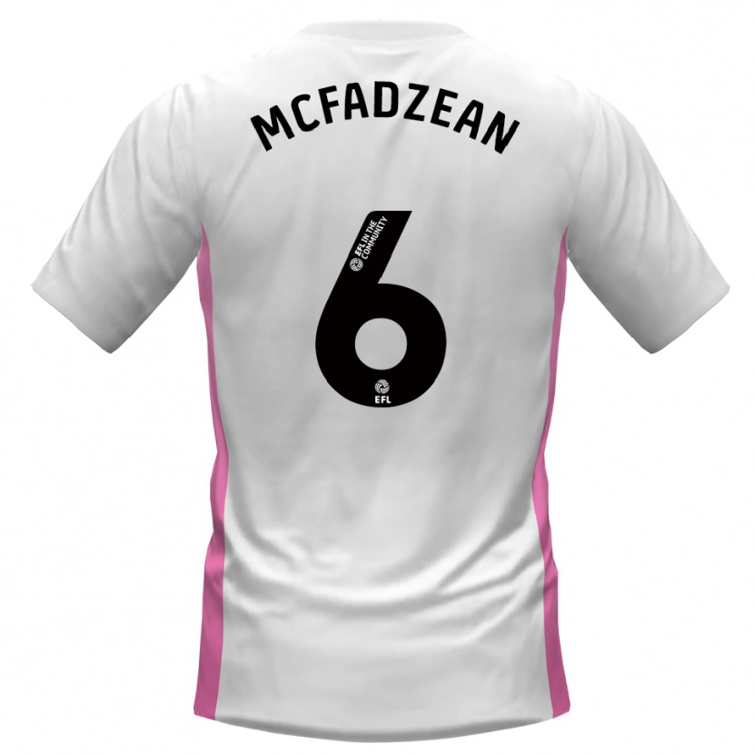 Danxen Homem Camisola Kyle Mcfadzean #6 Branco Vermelho Alternativa 2025/26 Camisa