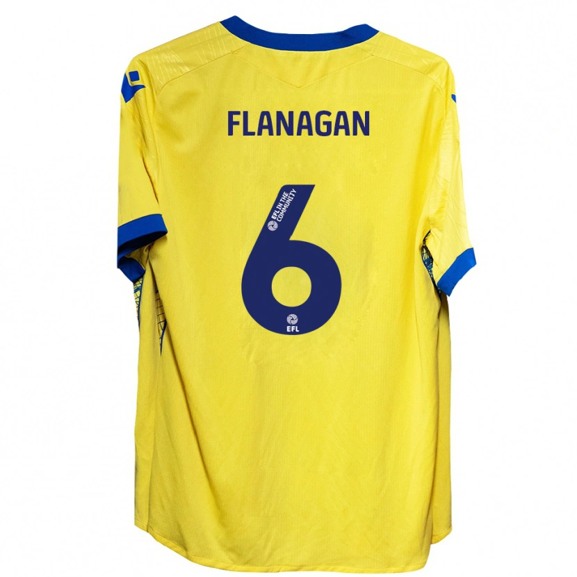 Danxen Homem Camisola Tom Flanagan #6 Amarelo Azul Alternativa 2025/26 Camisa