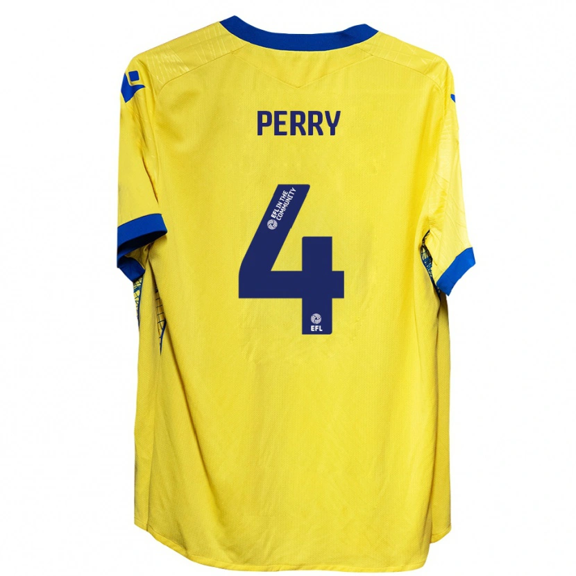 Danxen Homem Camisola Ben Perry #4 Amarelo Azul Alternativa 2025/26 Camisa