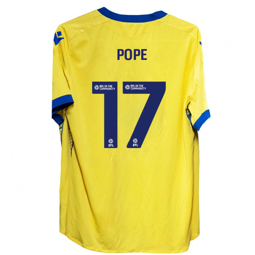 Danxen Homem Camisola Leah Pope #17 Amarelo Azul Alternativa 2025/26 Camisa