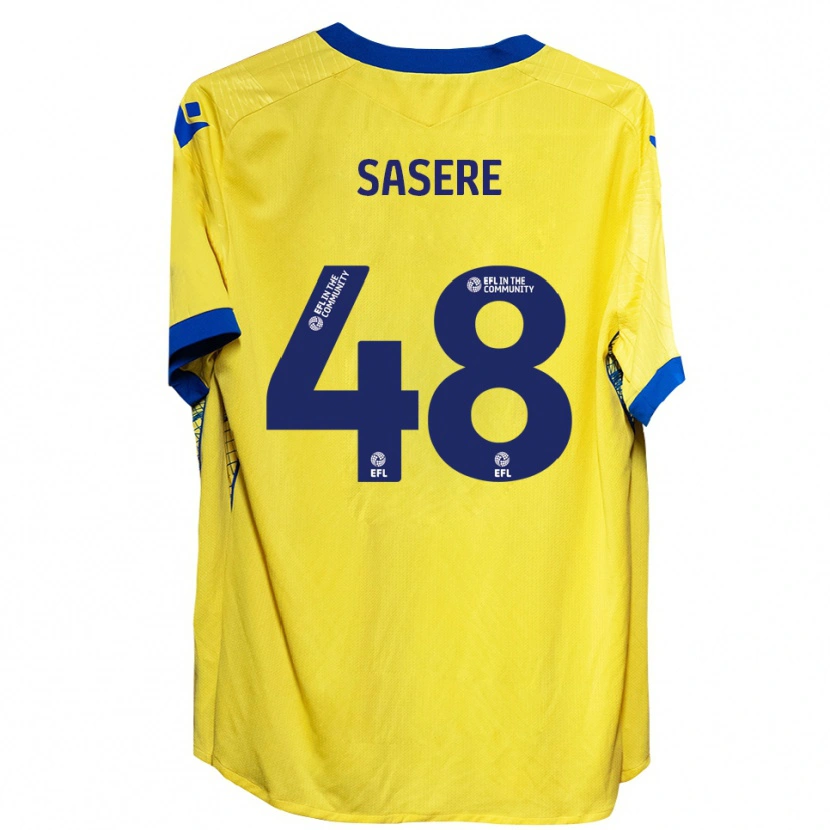 Danxen Homem Camisola James Sasere #48 Amarelo Azul Alternativa 2025/26 Camisa