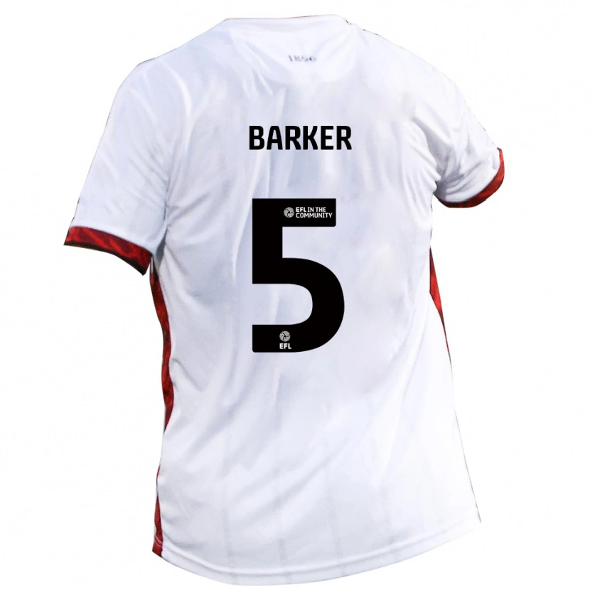 Danxen Homem Camisola Charlie Barker #5 Branco Vermelho Preto Alternativa 2025/26 Camisa