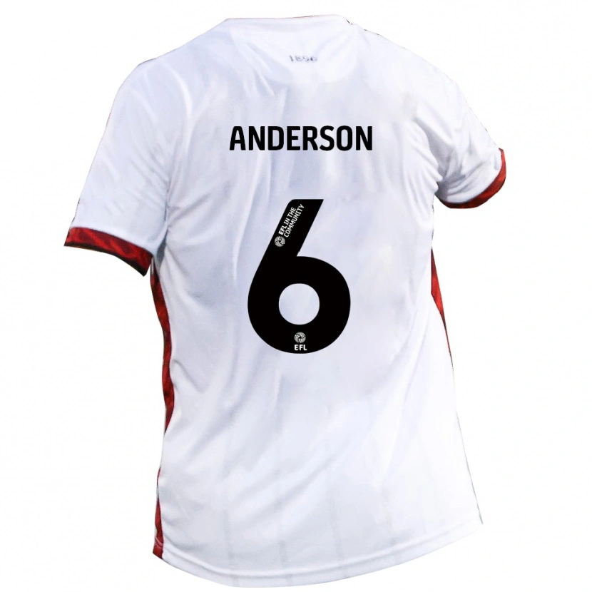 Danxen Homem Camisola Max Anderson #6 Branco Vermelho Preto Alternativa 2025/26 Camisa