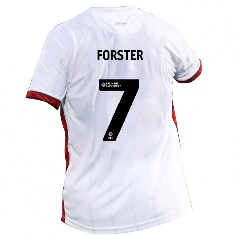 Danxen Homem Camisola Harry Forster #7 Branco Vermelho Preto Alternativa 2025/26 Camisa
