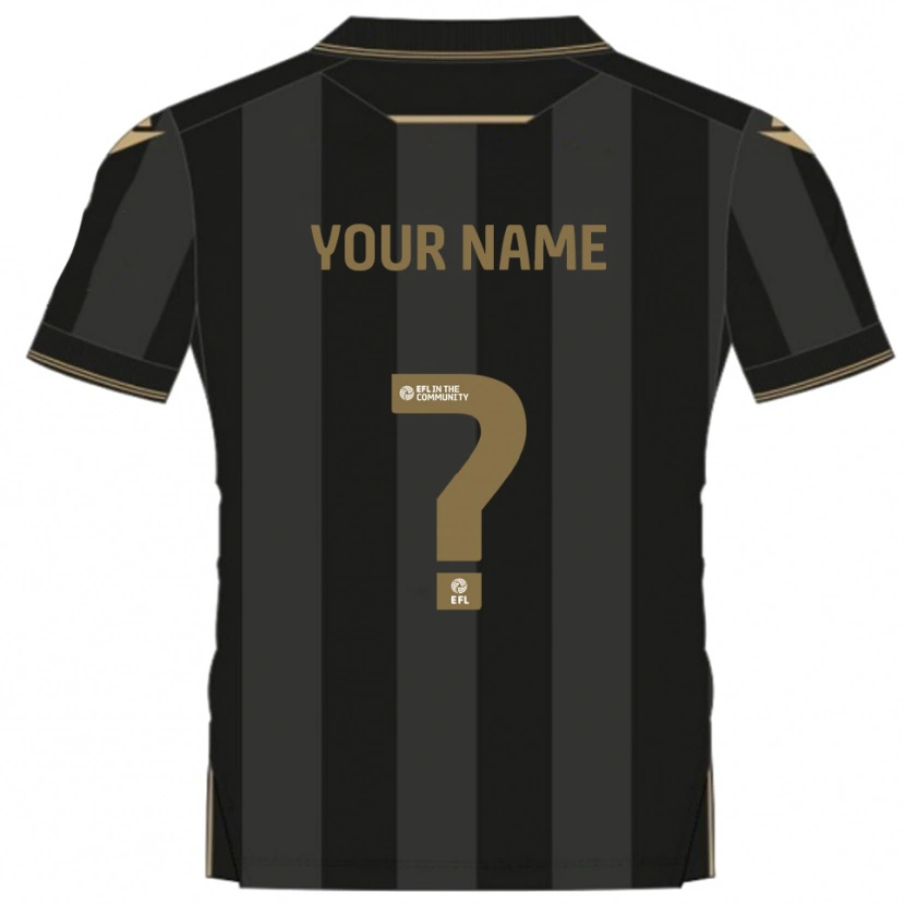 Danxen Homem Camisola Seu Nome #0 Preto Dourado Alternativa 2025/26 Camisa