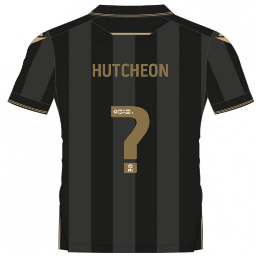 Danxen Homem Camisola George Hutcheon #0 Preto Dourado Alternativa 2025/26 Camisa