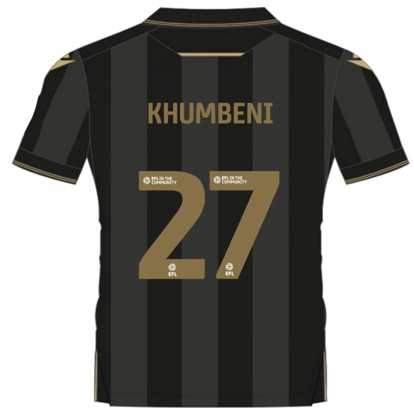 Danxen Homem Camisola Nelson Khumbeni #27 Preto Dourado Alternativa 2025/26 Camisa