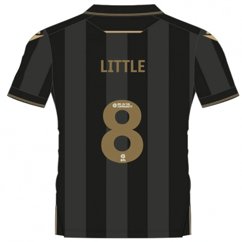 Danxen Homem Camisola Armani Little #8 Preto Dourado Alternativa 2025/26 Camisa