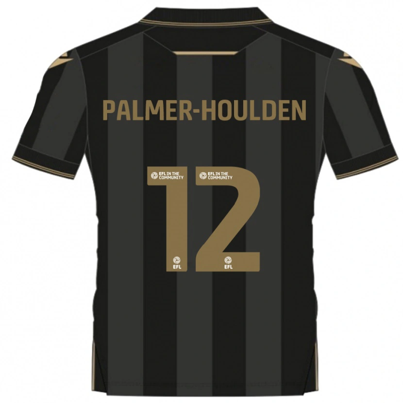 Danxen Homem Camisola Seb Palmer-Houlden #12 Preto Dourado Alternativa 2025/26 Camisa