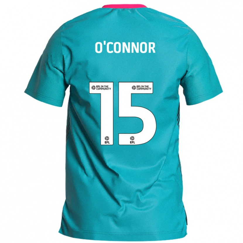 Danxen Homem Camisola Anthony O'connor #15 Azul Celeste Rosa Alternativa 2025/26 Camisa