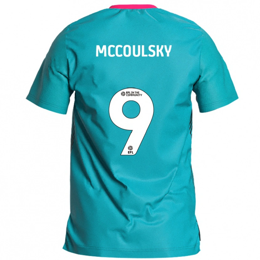 Danxen Homem Camisola Shawn Mccoulsky #9 Azul Celeste Rosa Alternativa 2025/26 Camisa