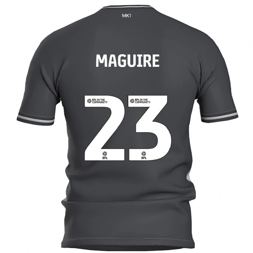 Danxen Homem Camisola Laurence Maguire #23 Cinza Prata Alternativa 2025/26 Camisa