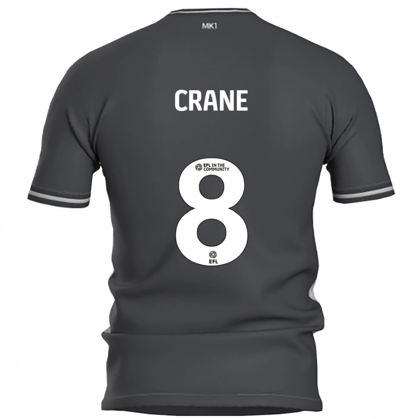 Danxen Homem Camisola Max Crane #8 Cinza Prata Alternativa 2025/26 Camisa