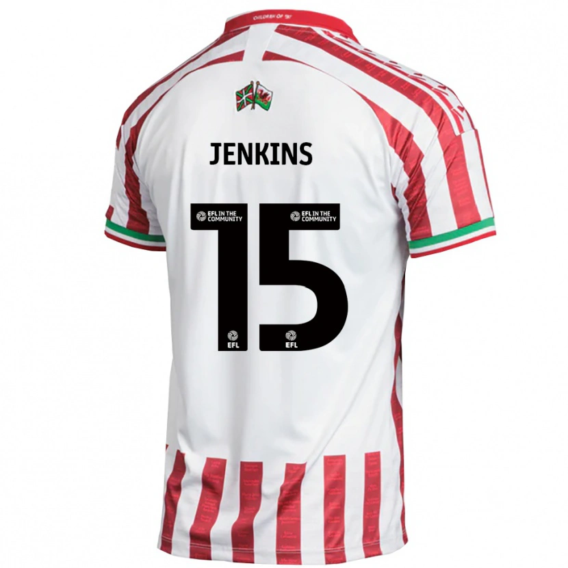 Danxen Homem Camisola Lee Jenkins #15 Vermelho Branco Alternativa 2025/26 Camisa